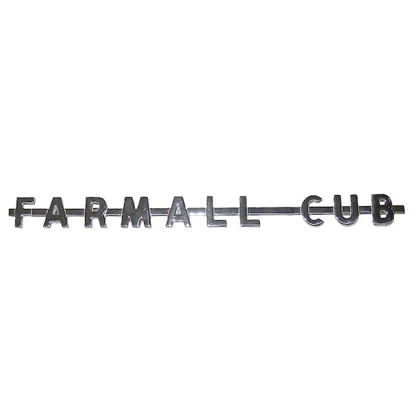 362386R2 Stainless Steel 16" Side Emblem for International Farmall Fits Cub